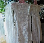 LONG WHITE RUCHED CHRISTENING GOWN 2
